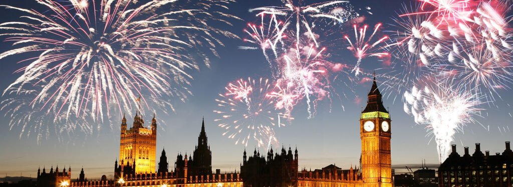 fireworks over big ben